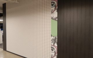 Wallcovering in corporate office